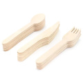 Bétulas de madeira de madeira biodegradável garfo e faca